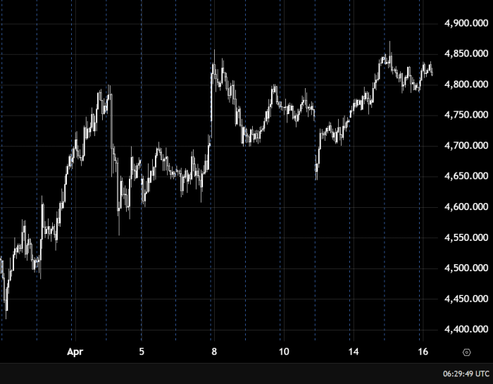 Gold Holds Bullish Momentum Above 4800 Level