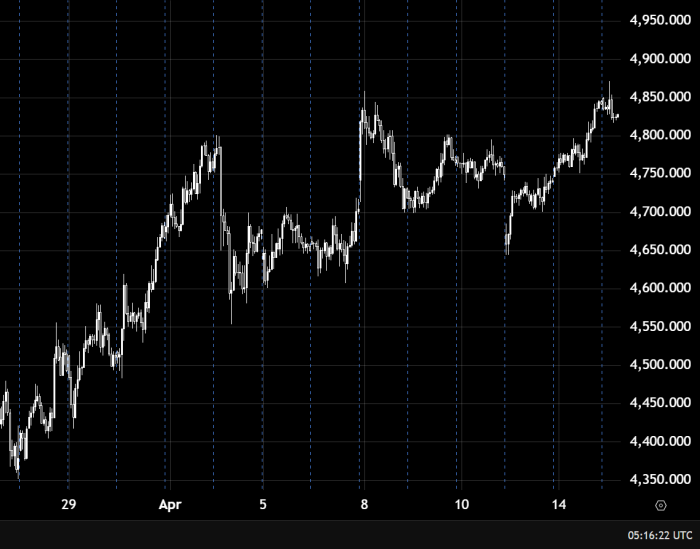 Gold Maintains Bullish Trend Above 4800 Level